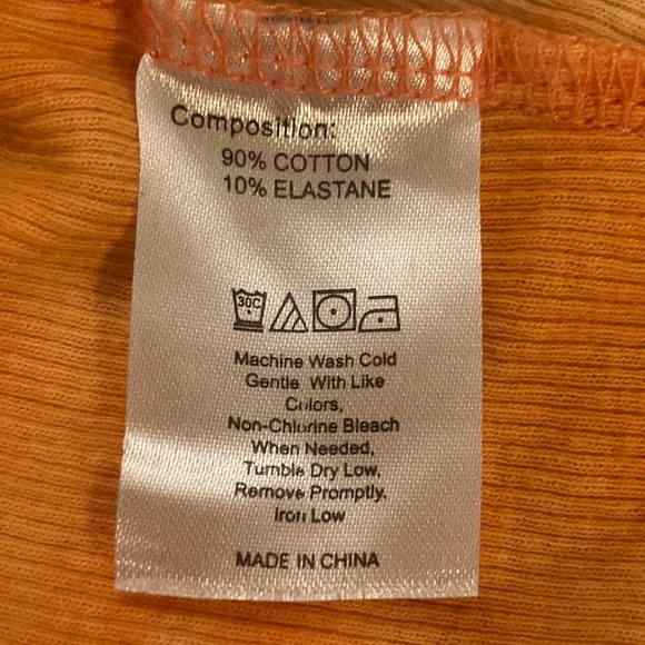 Orange SHEIN Double-Zippered Blouse Size Small - Picture 3 of 4